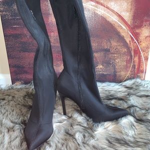 Black Stiletto Over the Knee Boots